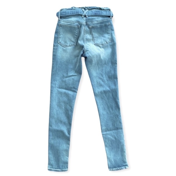 Gap Paper Bag Waist Jeggings Light Wash Denim Crop Ankle Jeans Size 14 - Picture 4 of 6